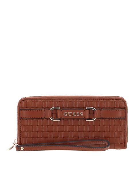 GUESS MAJKA Portafoglio zip around COGNAC - Portafogli Donna