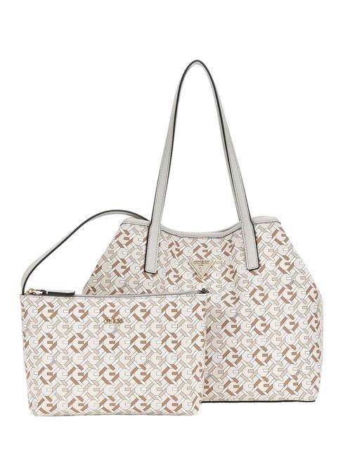 GUESS VIKKY  Borsa a spalla grey multi logo - Borse Donna