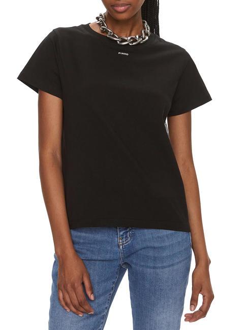 PINKO BASICO  T-Shirt in cotone nero limousine - T-shirt e Top Donna