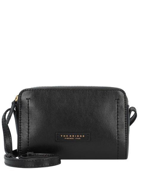 THE BRIDGE FIONA  Mini Bag a tracolla, in pelle Nero Oro - Borse Donna