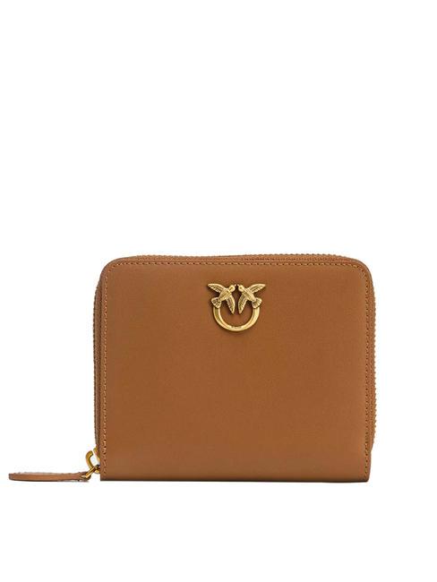 PINKO TAYLOR Portafoglio Zip Around cuoio-antique gold - Portafogli Donna