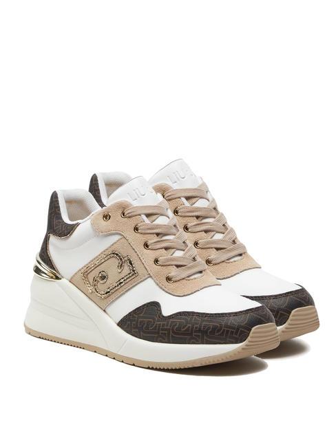 LIUJO ALYSSA 16 Sneakers con zeppa  white/brown - Scarpe Donna