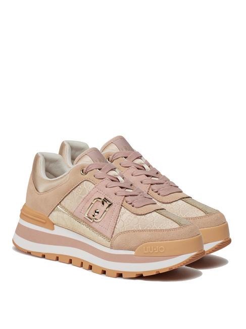 LIUJO AMAZING 29 Sneakers logo metallico papaya/nude - Scarpe Donna