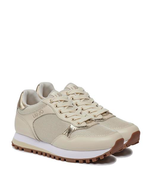 LIUJO LIU JO WONDER 39 Sneakers in pelle e mesh ivory - Scarpe Donna