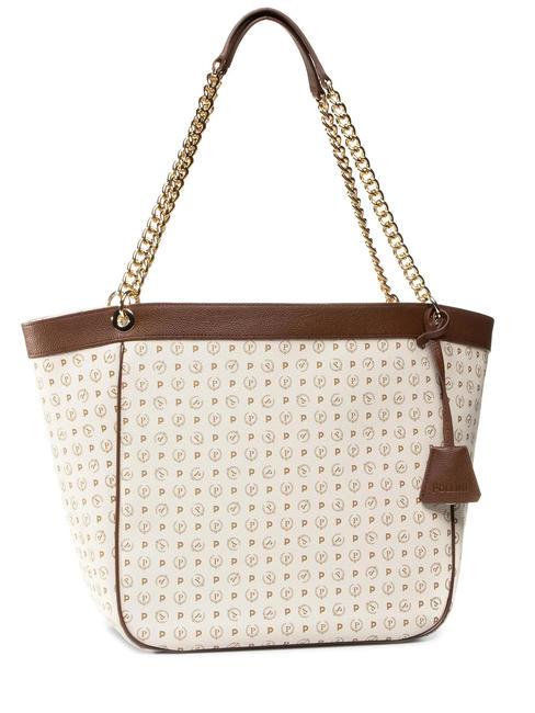 POLLINI HERITAGE Borsa a spalla, trasformabile avorio/marrone - Borse Donna