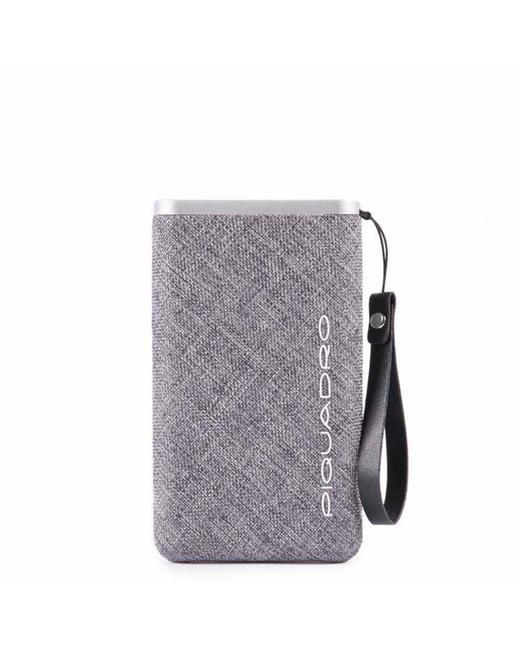 PIQUADRO BLADE Powerbank rivestito in tessuto grigio - Porta tablet & Organizer