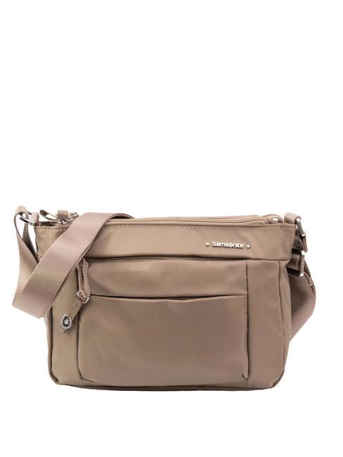 SAMSONITE MOVE 4.0 Borsa a tracolla piccola 3 zip fossil grey - Borse Donna