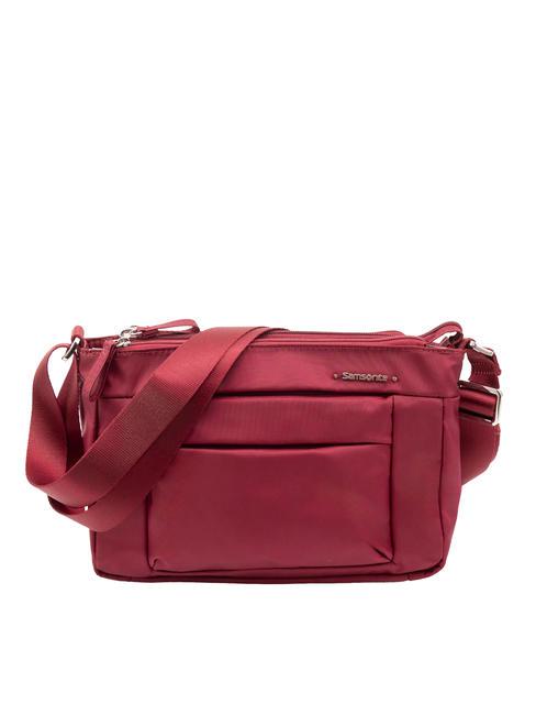 SAMSONITE MOVE 4.0 Borsa a tracolla piccola 3 zip GARNET RED - Borse Donna