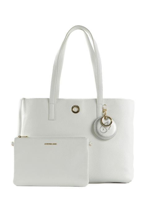 MANDARINA DUCK MELLOW  Shopping bag in pelle optical white - Borse Donna