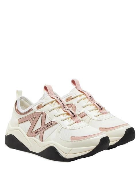 ARMANI EXCHANGE A|X Chunky Sneakers off white+rose - Scarpe Donna