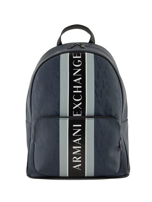 ARMANI EXCHANGE LOGO PRINT Zaino porta pc 13" navy/mirage  grey - Zaini da lavoro porta PC