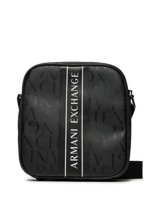 ARMANI EXCHANGE LOGO PRINT Borsello stampa all over black/black - Tracolle Uomo