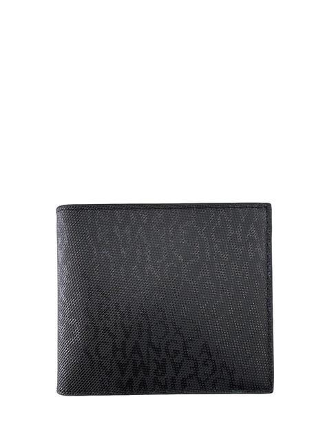 ARMANI EXCHANGE LOGO ALL OVER Portafoglio bifold con portamonete black/black - Portafogli Uomo