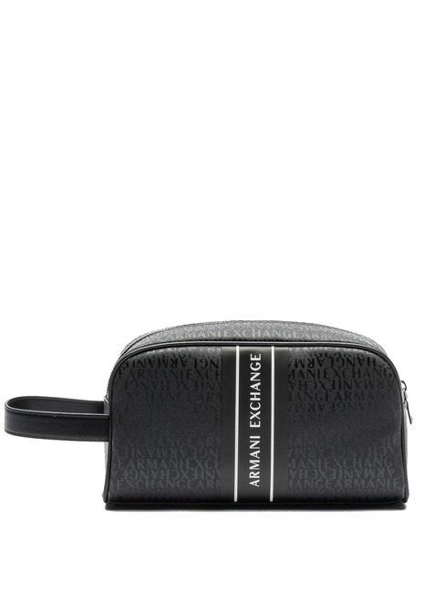 ARMANI EXCHANGE LOGO Trousse con logo a contrasto black/black - Beauty Case