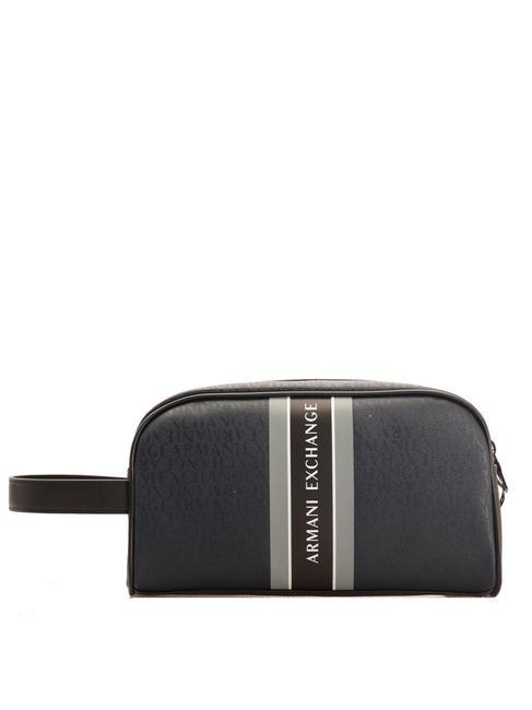 ARMANI EXCHANGE LOGO Trousse con logo a contrasto navy/mirage  grey - Beauty Case