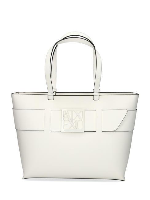 ARMANI EXCHANGE A|X BUCKLE Borsa a spalla optical white - Borse Donna