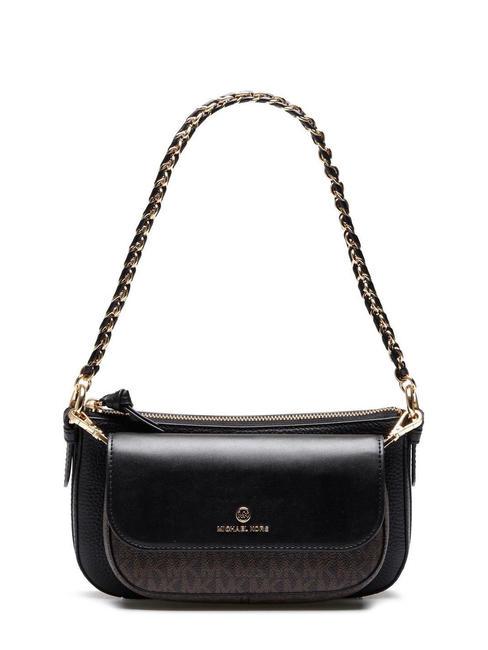 MICHAEL KORS JET SET Borsetta doppia a tracolla brown/blk - Borse Donna