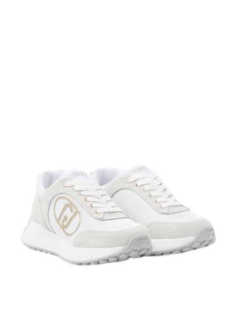 LIUJO LOLO 17 Sneakers running suede e mesh purity/white - Scarpe Donna