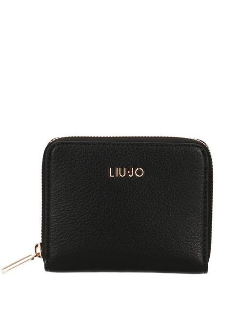 LIUJO EUTHALIA Portafoglio piccolo zip around NERO - Portafogli Donna