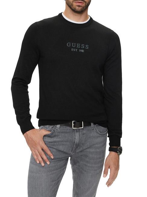 GUESS DORAN Maglia girocollo jetbla - Maglie Uomo