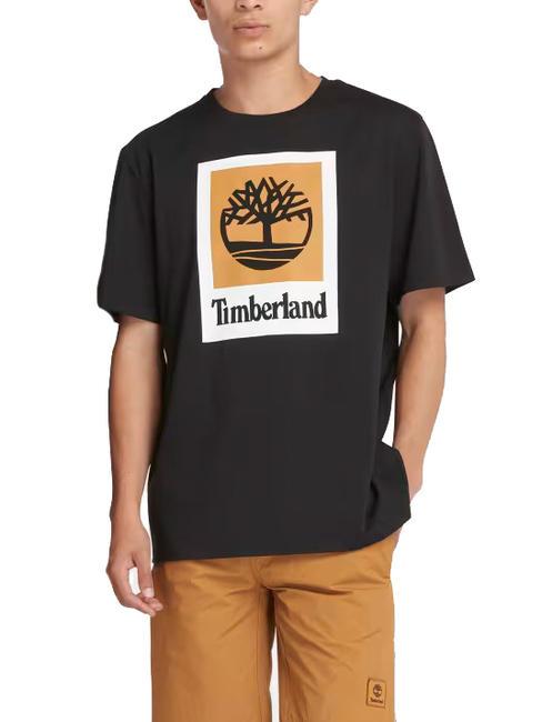 TIMBERLAND STACK LOGO T-shirt in cotone NERO - T-shirt Uomo