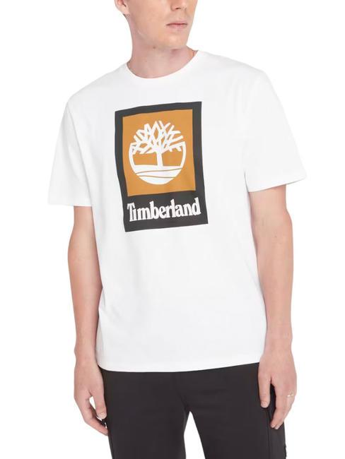 TIMBERLAND STACK LOGO T-shirt in cotone white - T-shirt Uomo