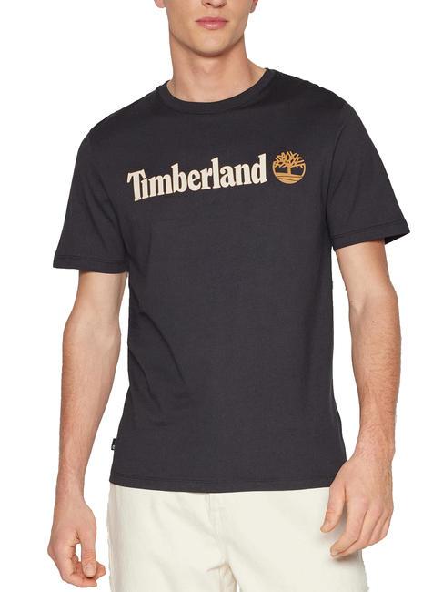 TIMBERLAND KENNEBEC RIVER LINEAR LOGO T-shirt in cotone NERO - T-shirt Uomo