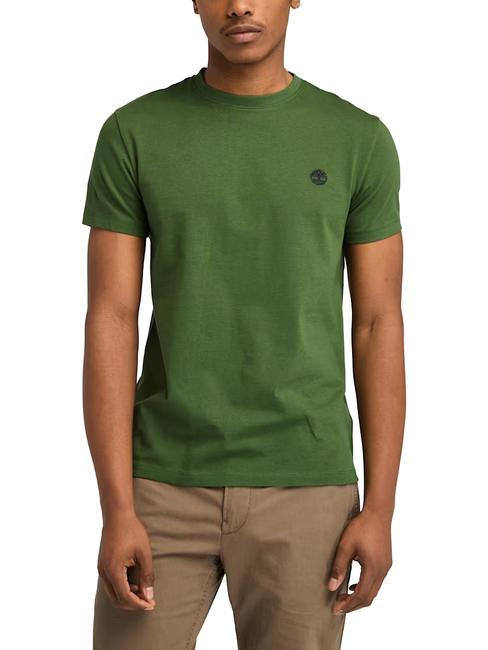 TIMBERLAND SS DUNRIVER CREW T-shirt in cotone black/forestgreen - T-shirt Uomo