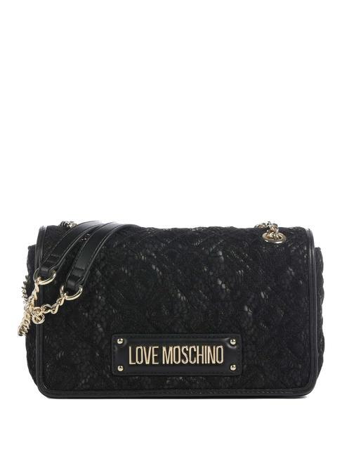 LOVE MOSCHINO QUILTED LACE  Borsa convertible Nero - Borse Donna