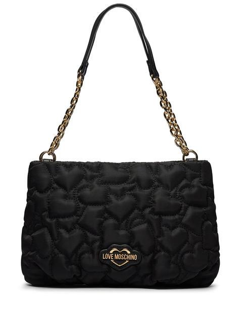 LOVE MOSCHINO QUILTED HEART Borsa a spalla Nero - Borse Donna