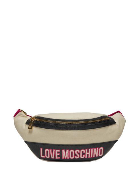 LOVE MOSCHINO FREE TIME  Marsupio a tracolla nero fuxia - Borse Donna