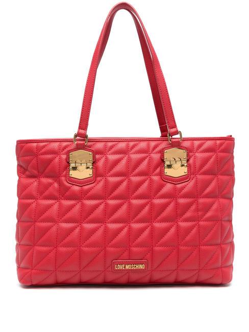 LOVE MOSCHINO CLICK HEART Shopping Bag ROSSO - Borse Donna