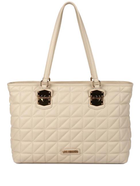 LOVE MOSCHINO CLICK HEART Shopping Bag burro - Borse Donna