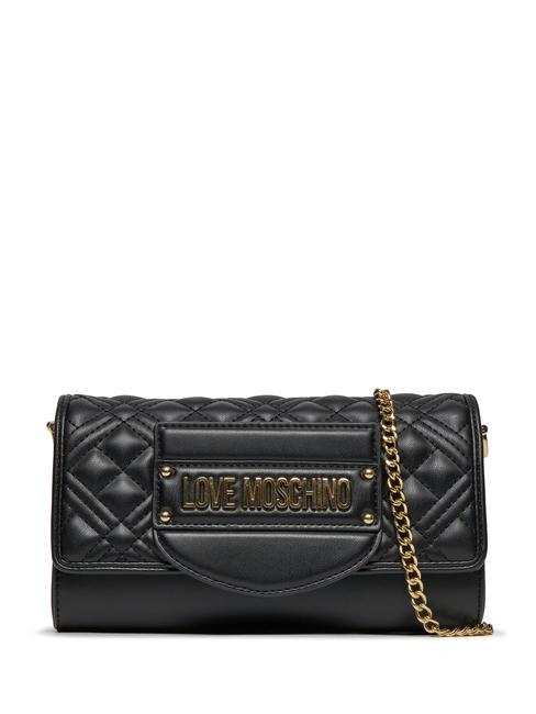 LOVE MOSCHINO QUILTED TAB Mini Bag a spalla Nero - Borse Donna