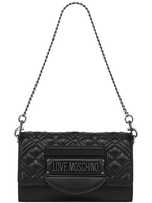 LOVE MOSCHINO QUILTED TAB Mini Bag a spalla Nero - Borse Donna