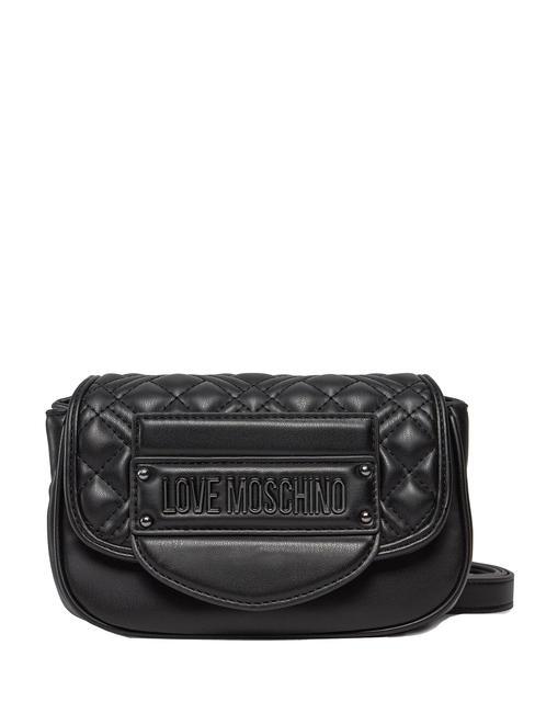 LOVE MOSCHINO QUILTED TAB  Mini Bag a tracolla Nero - Borse Donna