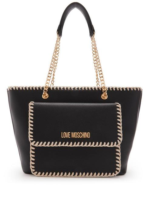 LOVE MOSCHINO HANDSTITCH Shopping Bag a spalla Nero - Borse Donna