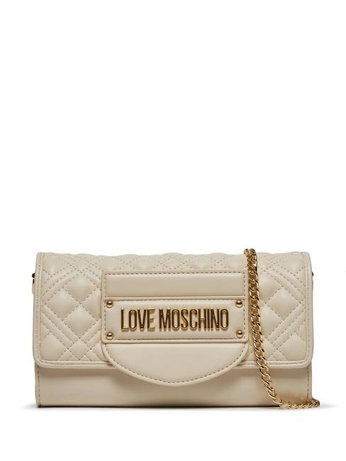 LOVE MOSCHINO QUILTED TAB Mini Bag a spalla avorio - Borse Donna