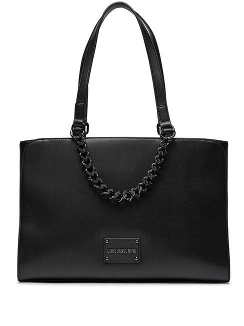 LOVE MOSCHINO STRASS HEART Shopper a spalla Nero/nero - Borse Donna