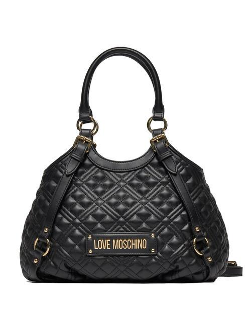 LOVE MOSCHINO QUILTED Gold Borsa a mano, con tracolla Nero - Borse Donna