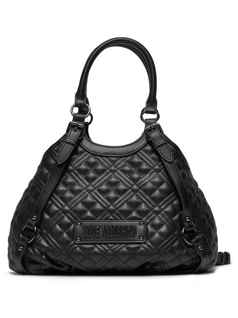 LOVE MOSCHINO QUILTED Gold Borsa a mano, con tracolla Nero - Borse Donna