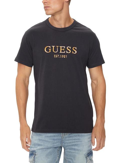 GUESS SS CN T-shirt in cotone smartblue - T-shirt Uomo