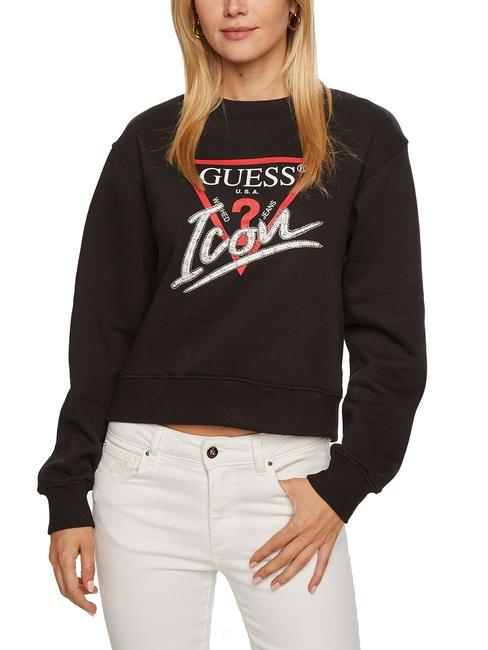 GUESS ICON Felpa girocollo jetbla - Felpe Donna