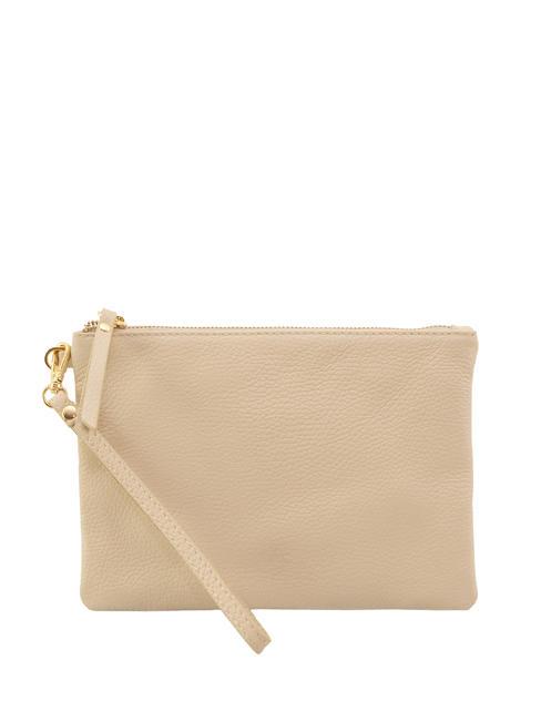 LESAC ROBERTA Pochette in pelle dollaro latte - Borse Donna