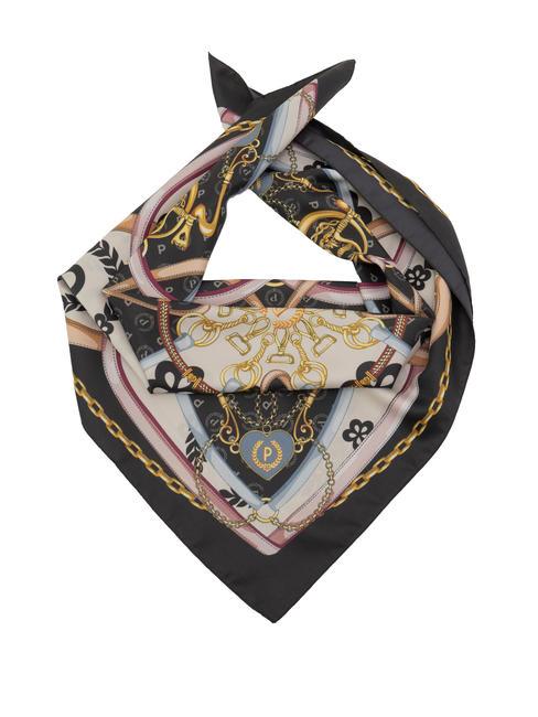 POLLINI HEARTS TWILL Foulard nero - Sciarpe