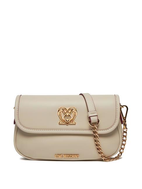 LOVE MOSCHINO TURN LOCK  Small Bag a spalla avorio - Borse Donna