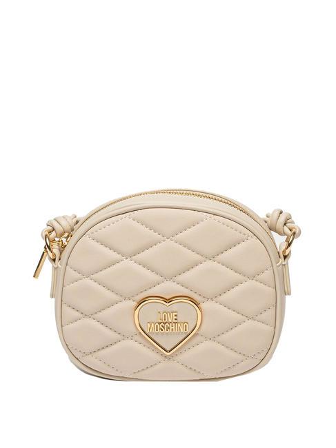 LOVE MOSCHINO ROMANTIC Micro Bag a tracolla avorio - Borse Donna