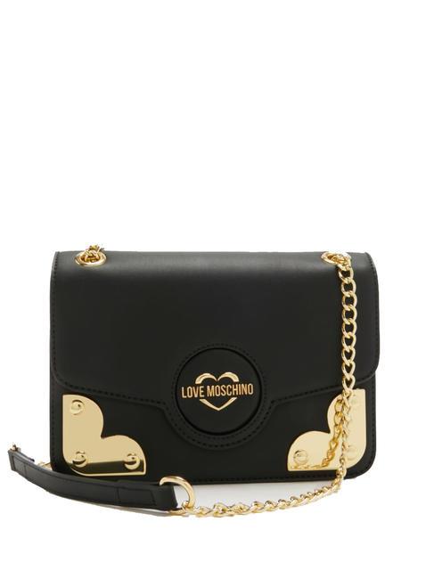 LOVE MOSCHINO HEART CORNER  Mini Bag a spalla / a tracolla Nero - Borse Donna