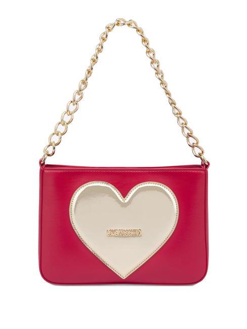 LOVE MOSCHINO GOLDEN HEART Borsa a spalla con tracolla rosso - Borse Donna