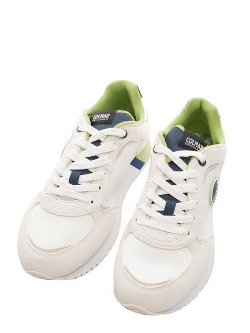 COLMAR TRAVIS PLUS COLORS Sneakers white-navy-green - Scarpe Unisex